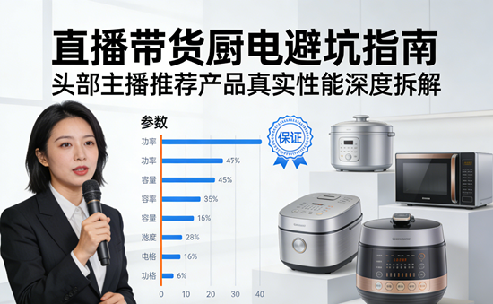 直播帶貨廚電避坑指南:頭部主播推薦產(chǎn)品真實(shí)性能深度拆解